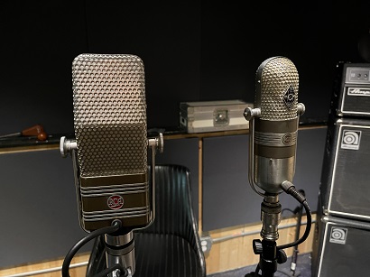 Recording vocals.